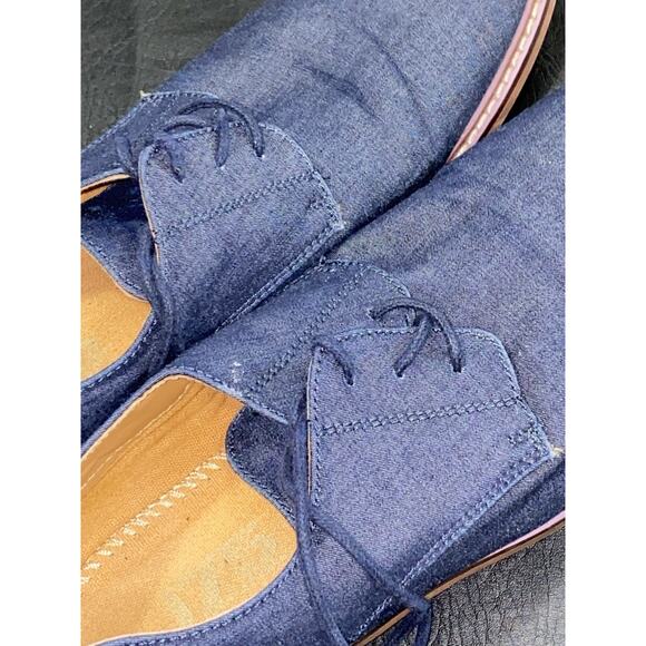 J75 By Jump Mens Primo Oxford Dress Shoes Round Toe Medium Dark Denim Size 9 - Picture 6 of 6